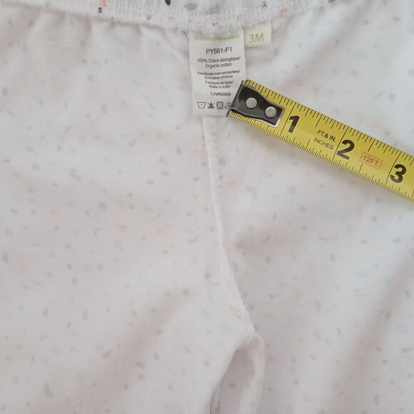 Baby Girls Two-Piece Pyjama Set Organic Cotton Soft Cozy Comort Colorful Sz 3M - Picture 7 of 8